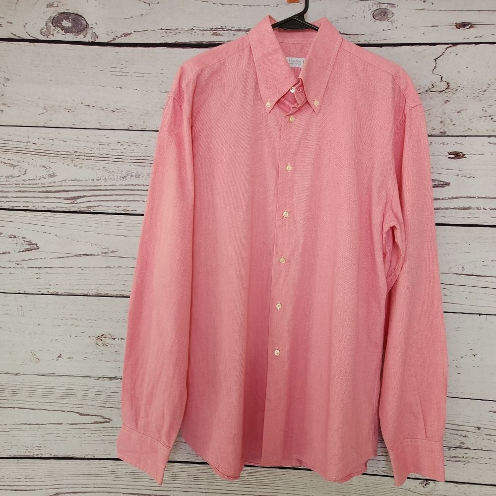 Holt Renfrew Mens Pink Long Sleeve Button Down Shirt XL EUC